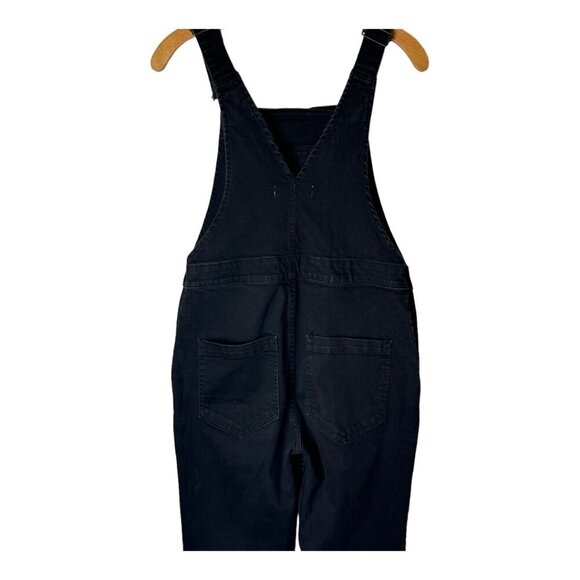 Whistles Overalls Women 27 Black Cotton Leni Dungaree Straight Leg Crop Jumpsuit - Picture 8 of 11
